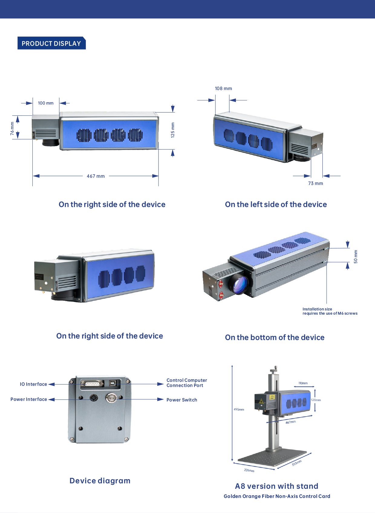 Static Marking Series Integrated Fiber Laser Marking Machine